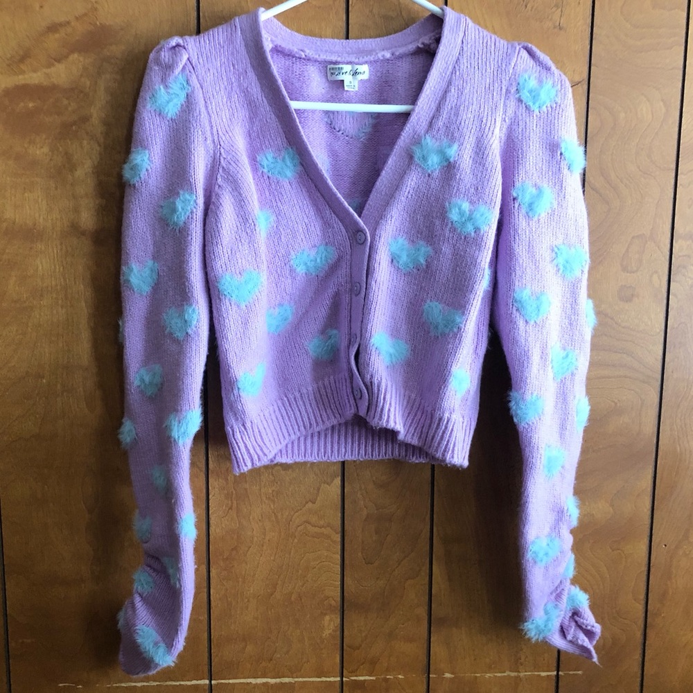 For Love and Lemons Pink Scarlett Cardigan Sweater Top FL&L S EUC β€οΈπ - Picture 3 of 10
